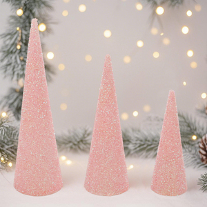 Wholesale Plastic Glitter <strong>Christmas</strong> <strong>Tree</strong> <strong>Cones</strong> for Home Holiday Mall Decorations - Product Image 1