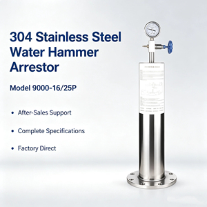 Eliminador de Impactos Tipo Pistón SS304 YQ9000X-16/25P, Dispositivo de Absorción de Sobretensiones para Sistema de Bombeo de Tuberías Contra Incendios DN50-DN450 - Product Image 1