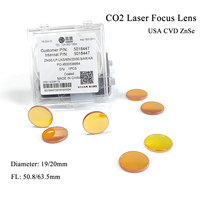 Lentille focale en verre optique de 19 mm et 20 mm de diamètre, revêtement or, pour machine de découpe et de gravure laser CO2