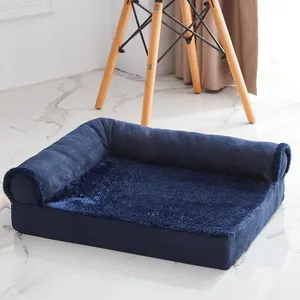 Cama ortopédica para animais, cama ortopédica para cachorros e gatos de estimação com espuma de memória, itens para animais de estimação