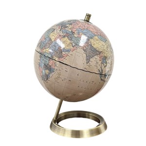 Globo Terráqueo Vintage de 20 cm con Base de Metal Bronce, Rotación de 360°, Diseño Antiguo para Decoración de Escritorio en Casa/Oficina, <span class=keywords><strong>Mapa</strong></span> de Papel Tradicional - Product Image 1