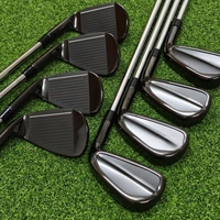 Ensemble de fers de golf pour hommes, fers de golf à lancement élevé, tolérance maximale, impact optimal, acier au tungstène, shaft en graphite, flexions rigides, régulières, flexibles, clubs de distance Tour