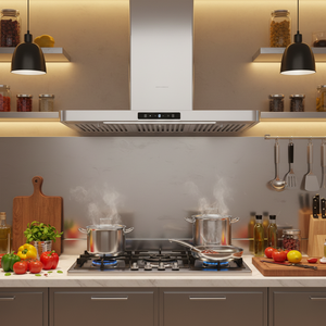 <span class=keywords><strong>Hotte</strong></span> <span class=keywords><strong>de</strong></span> <span class=keywords><strong>cuisine</strong></span> électrique moderne en forme <span class=keywords><strong>de</strong></span> T, murale, en bois, avec nettoyage automatique, aspiration puissante pour usage domestique - Product Image 5