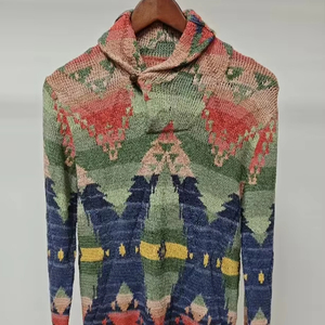 Suéter de Punto Multicolor de Estilo Casual para Hombre Vibrant Horizon, Comodidad Premium, Tejido a Mano, Diseño Exquisito, Antiarrugas en la Parte Delantera - Product Image 1