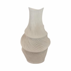 Vaso moderno intrecciato in poliresina per fiori, decorazione per soggiorno, tavolo consolle, ufficio. - Product Image 4