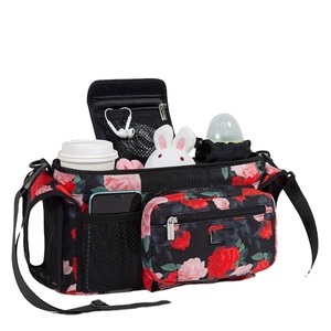 Organisateur universel pour poussette bébé, personnalisé en usine BSCI, avec 2 porte-gobelets isothermes, sangle d'épaule réglable, grande capacité pour - Product Image 1