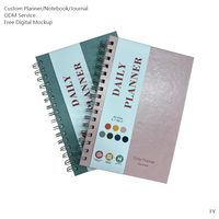 Agenda quotidien personnalisable, carnet à spirales A4/5, mini agenda mignon, carnet intelligent en cuir, portable pour les fournitures scolaires des étudiants