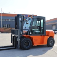 Chariot élévateur diesel contrepoids 7 tonnes (7000 kg) avec fourches réglables pour conteneurs