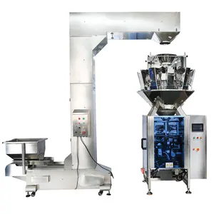 Economic factory price multihead weighing 1 kg cashew granule packaging machine nuts pillow bag 2 in 1 packing machine