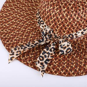 Chapeau à large bord pliable pour <span class=keywords><strong>femme</strong></span>, chapeau d'été en paille pour la plage et les activités de plein air - Product Image 6