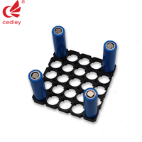 Cedley 5P5S Hitam ABS+PC Tahan Air Vertikal Dapat Disesuaikan Bracket Spacer Tempat Baterai 26650 untuk Paket Baterai
