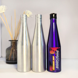 Bouteilles vides pour additifs <span class=keywords><strong>d</strong></span>'huile moteur à <span class=keywords><strong>essence</strong></span>, avec filetage oblique, en aluminium, à col long, pour nettoyant de carburant – Approvisionnement direct usine - Product Image 1