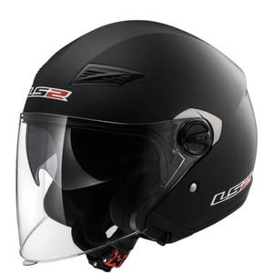 Casco Jet Ls2 Of569 Track Nero in Policarbonato per Moto - Product Image 1