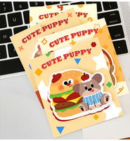 Papeterie scolaire personnalisée pour enfants, ensemble de blocs-notes, notes autocollantes mignonnes de chien kawaii
