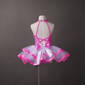 Tutú de <span class=keywords><strong>Ballet</strong></span> <span class=keywords><strong>Rosa</strong></span> con Lentejuelas para Niñas, Directo de Fábrica, Personalizado, con Volantes de Tul, Disfraz para Actuación de Danza - Product Image 2
