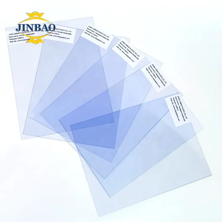 JINBAO 4X8 Kaki Cetak Gunakan 1 2 0.8 0.75 Transparan Bening Kualitas Atas Iklan 0.5Mm Lembar PVC