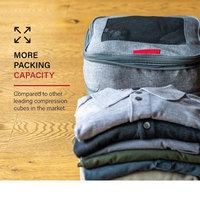 Ensemble de sacs de rangement de voyage, 3 cubes de compression de haute qualité avec fenêtre transparente