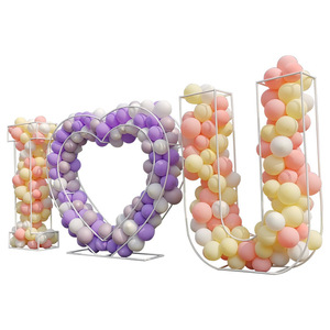 Custom Factory Balloon Shape Bracket Box English Numbers Wedding Props Balloon Stand