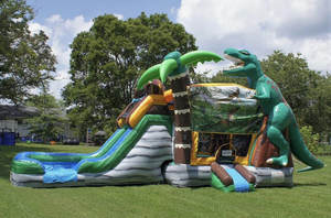 Castillo Inflable con Tobogán y Área de Saltos con Temática de Dinosaurios Jurásicos 2026, Casa de Brinco Inflable para Alquilar - Product Image 3