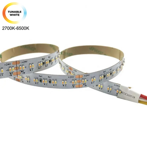 Benory - Tira de Luz LED Inteligente de 24 V CCT 2700k-6500k, Blanca Ajustable, Compatible con KNX, GVS, <span class=keywords><strong>DMX</strong></span>, PWM, Loxone, Dali, 5 Metros por Rollo, 240 LED, Flexible, 2216smd - Product Image 1