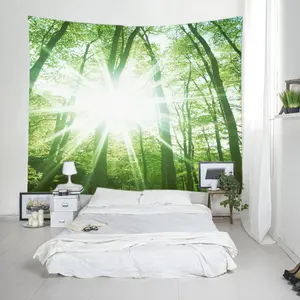 Fashion Design Microfiber Polyester Wall hanging Custom Woven Tapestry