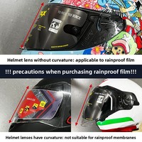 Nouveau hiver Durable en plastique HD magique lentille Film universel Anti-buée Patch complet demi casques remplacement moto accessoires