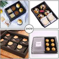 Boîtes d'emballage pour gâteaux de lune, inserts pour biscuits et cupcakes, contenants pour pâtisseries, friandises, biscuits, en carton recyclable, qualité alimentaire