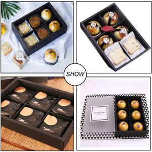 Scatole per Confezionamento Mooncake, Inserti per Contenitori di Biscotti e Cupcake, Scatole per Pasticceria, Dolcetti e Biscotti, in Cartone Riciclabile, Sicure per Alimenti - Product Image 6