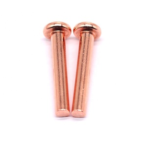 Nhà Máy Bán Hàng Trực Tiếp Màu Đỏ Đồng Đinh Tán Phẳng Hoặc Vòng Đầu Kim Loại Đồng Đinh Tán Cho Thuyền Máy Bay Da Pcb Đồ Nội Thất Bản Lề - Product Image 3