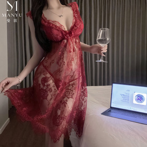 Ensemble de lingerie sexy en dentelle pour la nuit, révélateur et séduisant, pas besoin de se déshabiller, ensemble de vêtements de nuit passionnés 9426 - Product Image 5
