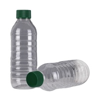 Bouteille d'eau minérale jetable en plastique PET de 300 ml avec bouchon à vis personnalisé pour boissons, jus, tisanes, sodas - Vente en gros