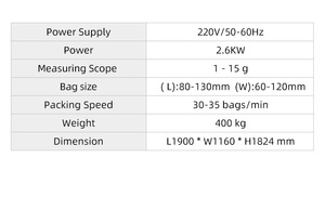 CBF-100 Macchina Automatica Elettrica Digitale per Pesatura, Confezionamento, Riempimento e Sigillatura di Sacchetti in Plastica per Alimenti, Cereali, Granulari e Paste - Product Image 5