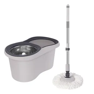 china 360 roto easy cubeta turbo steel spin and go wring easywring microfiber wet master pink wall cleaning mop bucket set