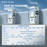 Cargador Rápido de CC de Nivel 3 de 60-360 kW para Vehículos Eléctricos Comerciales con Pantalla Publicitaria de 55 Pulgadas