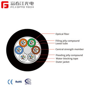 FCJ Cable No Blindado GYFTY Cable De Fibra Optica De Tubo De Suelto Trenzado De Nucleo GYFTY 4-144 Cable - Product Image 4
