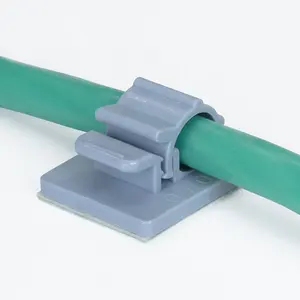 Clip organizador de alambre de escritorio de 7-8mm Abrazadera de cable de nailon de plástico clips de cable adhesivos fuertes