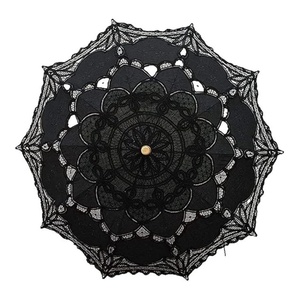 Vintage Embroidery Lace Manual Tiny Fold <b>Umbrella</b> with Hollow-Carved Design/Crochet for Wedding Party Photo Shoot Decoration - Product Image 5