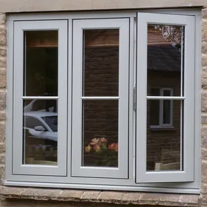 窓スライド式フレンチスタイル二重ガラスアルミフレーム固定ガラス