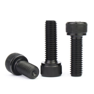 Tornillos de Cabeza Hexagonal Negros DIN912, Tornillos de Cabeza Plana con Rosca Gruesa, Fijaciones Métricas para Ensamblaje Industrial - Product Image 2