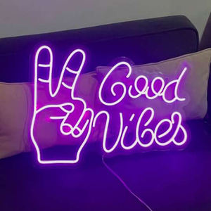 Enseigne néon LED en gros avec logo « DONT OVER THINK SHIT » – Mon endroit heureux – Idéale <span class=keywords><strong>pour</strong></span> mariage, dropshipping, fête et décoration intérieure - Product Image 4