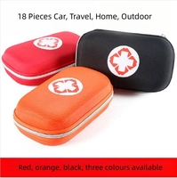 Trousse de Premiers Secours pour Camping en Extérieur, Contient 18 Articles Médicaux, Sac Médical de Voiture, Kit de Survie d'Urgence à Coque Rigide