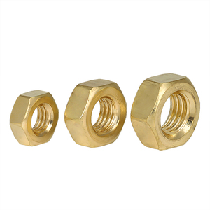 Tuerca hexagonal de cobre LSM M2-M18 con tapa de latón, rosca derecha, parcialmente roscada - Product Image 6