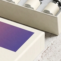 Boîte rigide personnalisée avec couvercle et base en carton gris pour flacons de peptides, 12 flacons avec doublure en éponge et impression offset, soins personnels