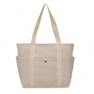 Bolsa de Lona con Cremallera, Personalizable con Logotipo, para Estudiantes, Portátil, de Mano y Bandolera, para Viajes Diarios y Uso Casual, Ideal para el Supermercado - Product Image 6