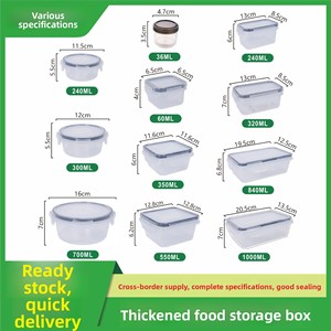 2026-teiliges PP-Lebensmittelbehälter-Set mit Deckeln, Transparente Küchenorganisation, Lunchboxen, Luftdichte Kunststoff-Lebensmittelaufbewahrungsbehälter - Product Image 3