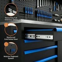 Gabinete de Herramientas de Acero Resistente Personalizable OEM de 12 Cajones, Estilo Europeo Moderno, con Cerradura con Llave, Capacidad de Carga de 1000 kg, Ruedas Resistentes a la Oxidación
