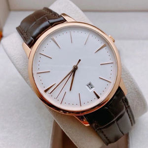 Montre de sport personnalisée de luxe minimaliste de haute qualité avec mouvement Seagull pour hommes, bracelet en cuir, verre saphir, résistance à l'eau 10 ATM - Product Image 5