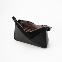 Sac à main semi-circulaire de luxe pour femme en cuir PU, motif géométrique, avec fermeture éclair, poignée unique, étanche et décontracté