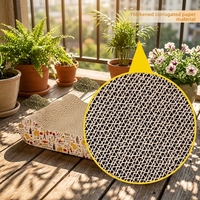 Jouet à gratter pour chat en carton ondulé durable et résistant aux morsures, design de dessin animé, longue durée, auto-entretenant, anti-stress pour chats