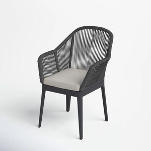 Vente en gros Canne de restaurant en frêne noir <span class=keywords><strong>Fauteuil</strong></span> de salle à manger en <span class=keywords><strong>rotin</strong></span> moderne de luxe pour hôtel en <span class=keywords><strong>métal</strong></span> avec coussin - Product Image 3